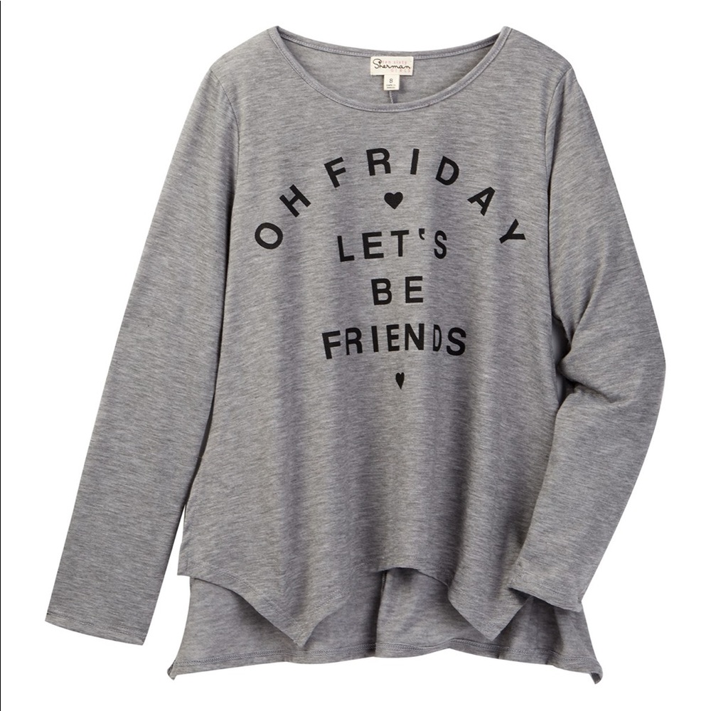 super cute sherman graphic long sleeve tee sz xl